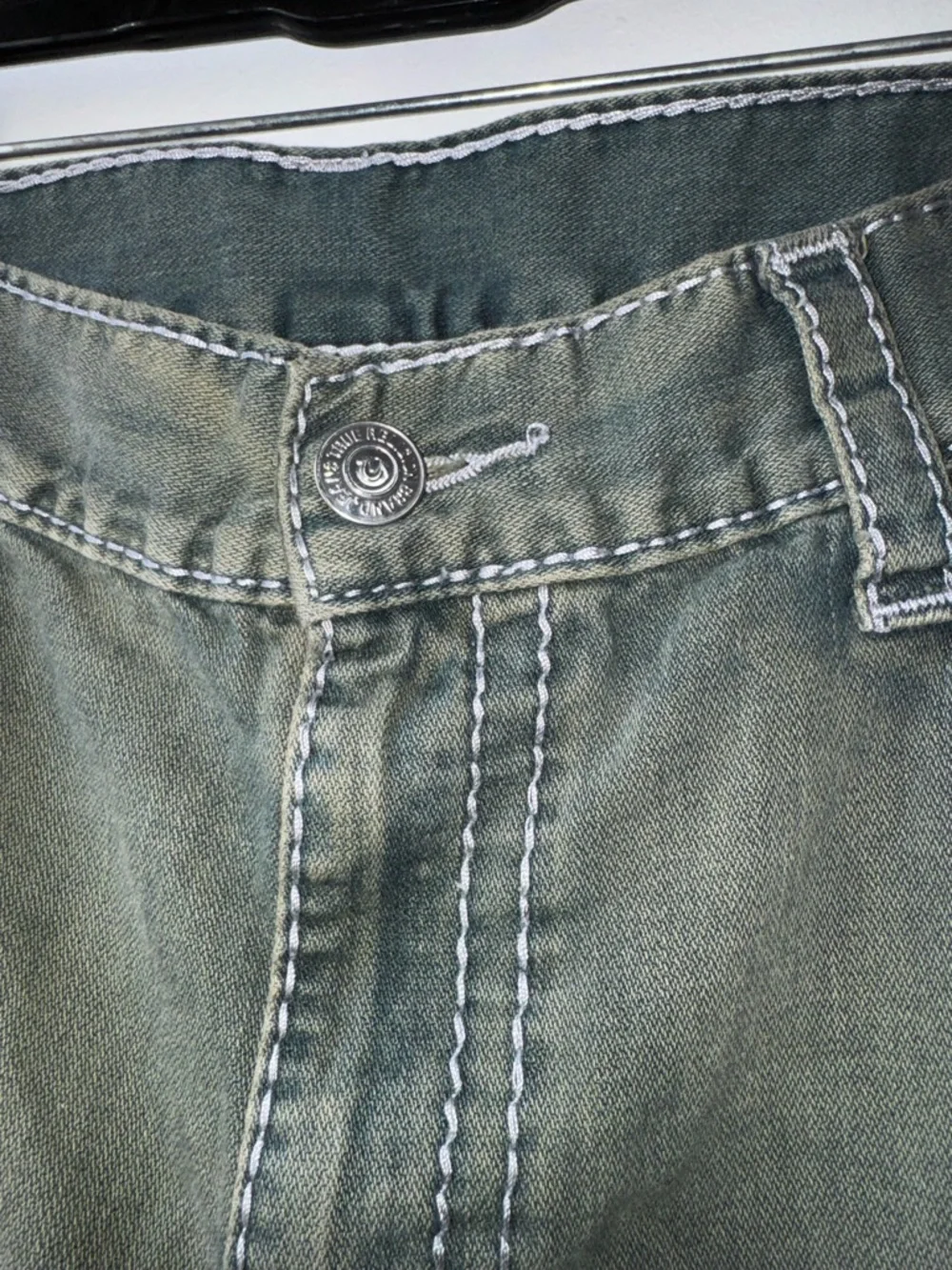 True Religion Men's Olive Straight Jeans